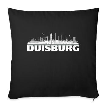 duisburg_city_hell01 détail - Housse de coussin décorative 45 x 45 cm - noir - Devant
