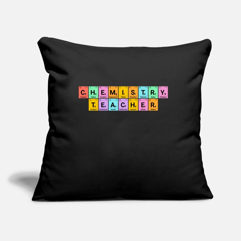 Professeur de chimie Eléments chimiques Housse de coussin décorative 45 x 45 cm