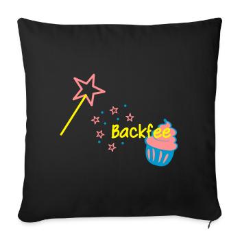Backfee Schürze Cupcaki - Sofakissenbezug 45 x 45 cm - Schwarz - Vorne