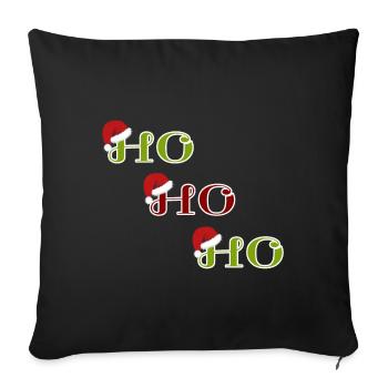 Ho Ho Ho - Sofa pillowcase 17,3'' x 17,3'' (45 x 45 cm) - black - Front