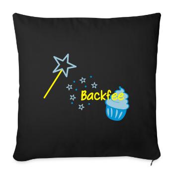 Cupcaki Backfee - Sofakissenbezug 45 x 45 cm - Schwarz - Vorne
