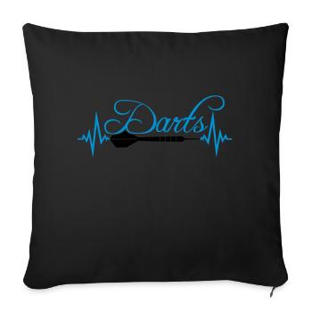 club text frequency heart beat pulse logo text spi - Sofa pillowcase 17,3'' x 17,3'' (45 x 45 cm) - black - Front