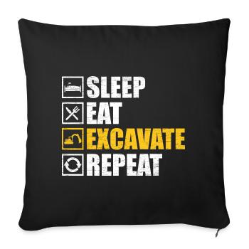 Pelles - Housse de coussin décorative 45 x 45 cm - noir - Devant