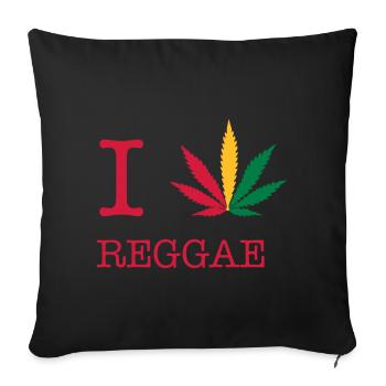 reggae - Sofa pillowcase 17,3'' x 17,3'' (45 x 45 cm) - black - Front