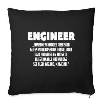 Définition de l'humour cadeau drôle d'humour - Housse de coussin décorative 45 x 45 cm - noir - Devant
