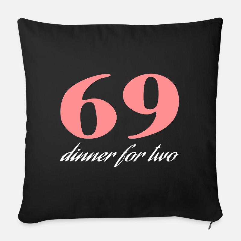 69 dinner for two - Sofakissenbezug 45 x 45 cm - Schwarz