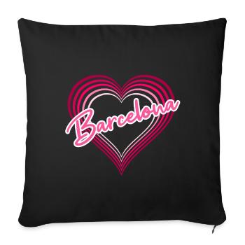 Barcelona - Sofa pillowcase 17,3'' x 17,3'' (45 x 45 cm) - black - Front