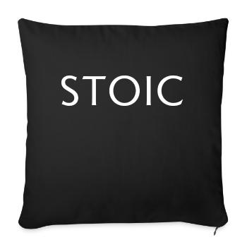 Stoicism T-Shirt - Sofakissenbezug 45 x 45 cm - Schwarz - Vorne