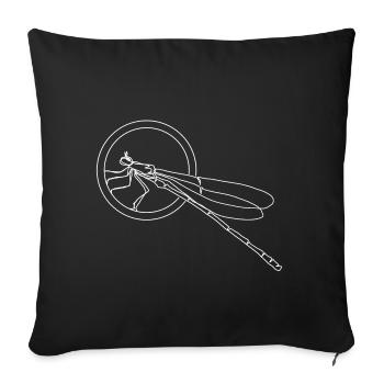 Libelle Insect Premium Design Cadeau - Housse de coussin décorative 45 x 45 cm - noir - Devant