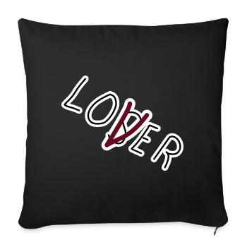 C'est un film de perdant amoureux - Housse de coussin décorative 45 x 45 cm - noir - Devant