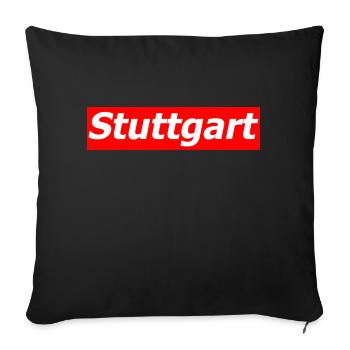 Stuttgart - Sofakissenbezug 45 x 45 cm - Schwarz - Vorne