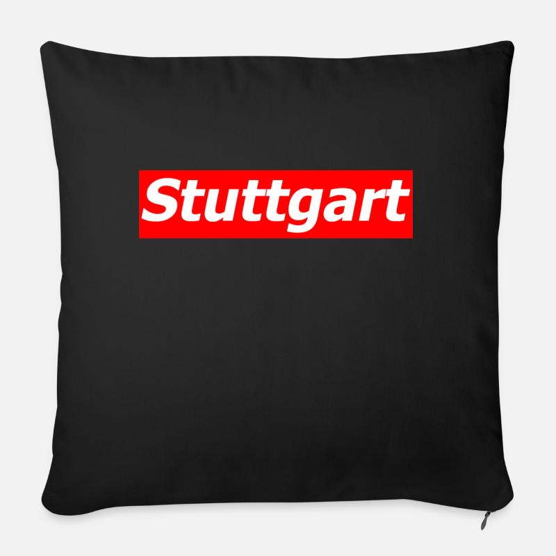 Stuttgart - Sofakissenbezug 45 x 45 cm - Schwarz