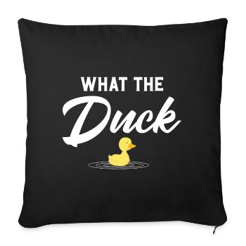 Ce que le canard - Housse de coussin décorative 45 x 45 cm - noir - Devant