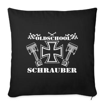 Auto Tuning Schrauber Kult Shirt, Oldschool (25) - Sofakissenbezug 45 x 45 cm - Schwarz - Vorne