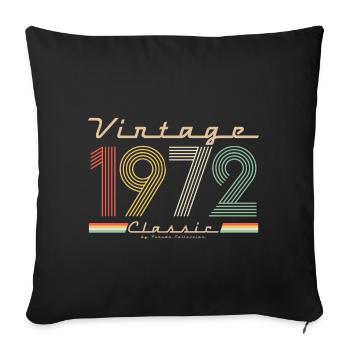 Vintage Classic 1972 - Sofa pillowcase 17,3'' x 17,3'' (45 x 45 cm) - black - Front