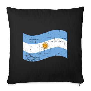 Argentina - Sofa pillowcase 17,3'' x 17,3'' (45 x 45 cm) - black - Front