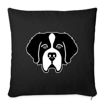 Saint Bernard - Sofa pillowcase 17,3'' x 17,3'' (45 x 45 cm) - black - Front