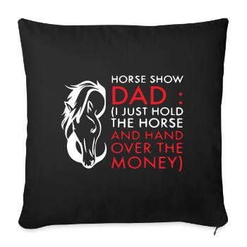 Funny Horse Lovers For Dads - Sofa pillowcase 17,3'' x 17,3'' (45 x 45 cm) - black - Front