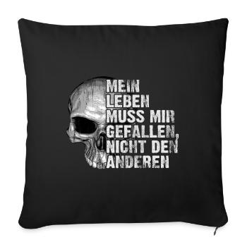 Nicht gesellschaftsfähig - Sofakissenbezug 45 x 45 cm - Schwarz - Vorne