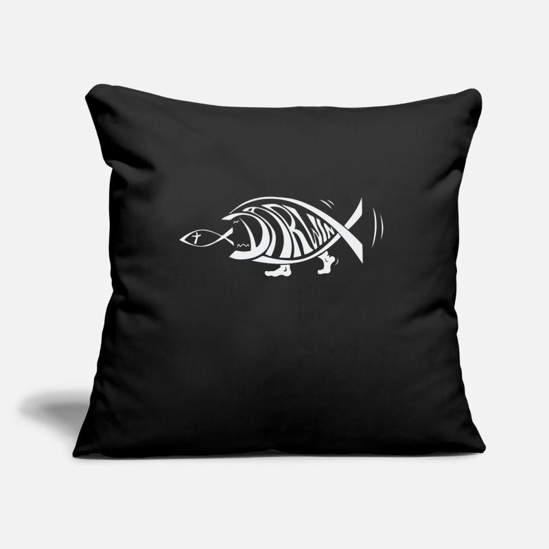 Darwin Fish Eating Jesus Fish Funny Evolution Sofa pillowcase 17,3'' x 17,3'' (45 x 45 cm)
