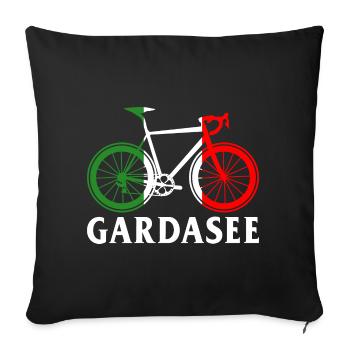 Lake Garda Italy Bicycle - Sofa pillowcase 17,3'' x 17,3'' (45 x 45 cm) - black - Front