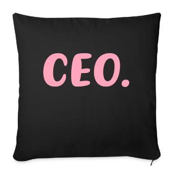 CEO Female Entrepreneur - Sofa pillowcase 17,3'' x 17,3'' (45 x 45 cm) - black - Front