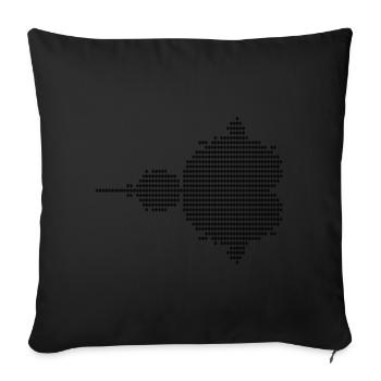 Mandelbrot Ascii - noir - Housse de coussin décorative 45 x 45 cm - noir - Devant