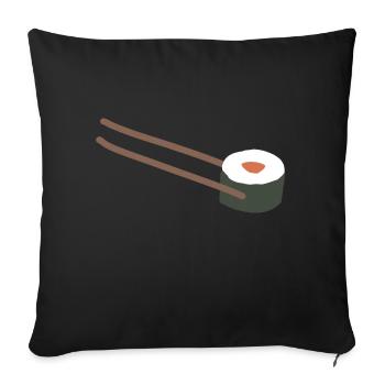 Sushi chopsticks - Sofa pillowcase 17,3'' x 17,3'' (45 x 45 cm) - black - Front