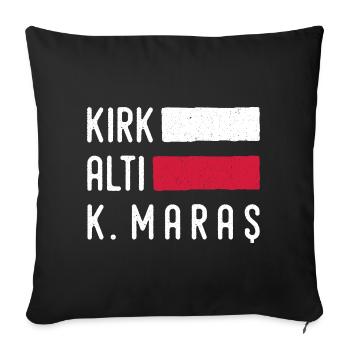 Maras 46 Türkei Turkiye Geschenk Urlaub TR Türk - Sofakissenbezug 45 x 45 cm - Schwarz - Vorne