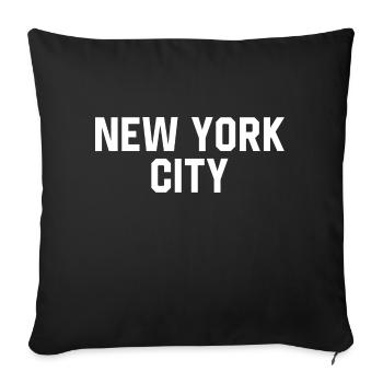 New York City - Housse de coussin décorative 45 x 45 cm - noir - Devant
