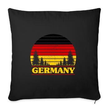 Allemagne - Housse de coussin décorative 45 x 45 cm - noir - Devant