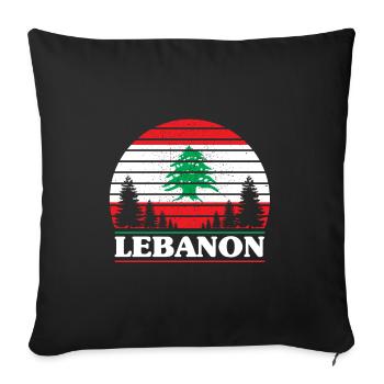 Lebanon - Sofa pillowcase 17,3'' x 17,3'' (45 x 45 cm) - black - Front