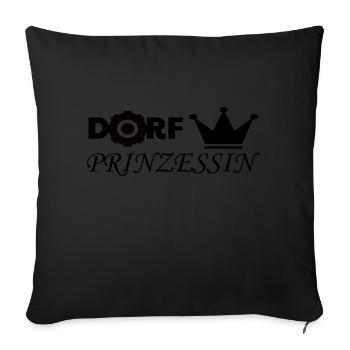 DORF PRINZESSIN - Sofakissenbezug 45 x 45 cm - Schwarz - Vorne