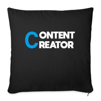 Content Creator - for all you creatives out there - Sofakissenbezug 45 x 45 cm - Schwarz - Vorne