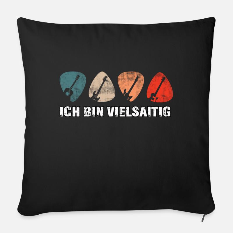 Cooles Gitarren Gitarristen Musiker E-Gitarrist - Sofakissenbezug 45 x 45 cm - Schwarz