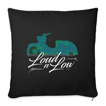 LOUD N LOW - Simson Schwalbe KR51 DDR DesignArt - - Housse de coussin décorative 45 x 45 cm - noir - Devant