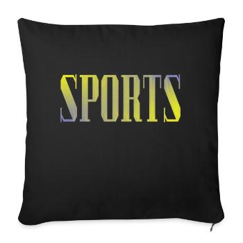 Sports - Sofa pillowcase 17,3'' x 17,3'' (45 x 45 cm) - black - Front
