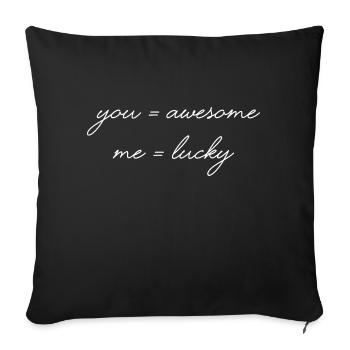 vous êtes génial amour Saint-Valentin en disant police - Housse de coussin décorative 45 x 45 cm - noir - Devant