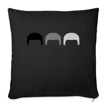 Evolution Team Cheveux de grand-père - Housse de coussin décorative 45 x 45 cm - noir - Devant