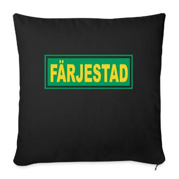 Färjestad Green - Sofa pillowcase 17,3'' x 17,3'' (45 x 45 cm) - black - Front