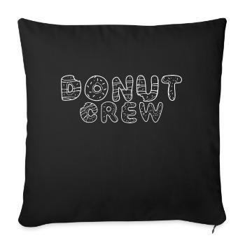 Équipage de beignets - Housse de coussin décorative 45 x 45 cm - noir - Devant