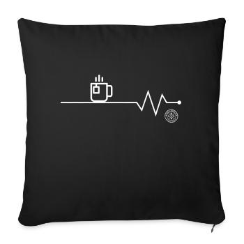 Tea - Sofa pillowcase 17,3'' x 17,3'' (45 x 45 cm) - black - Front