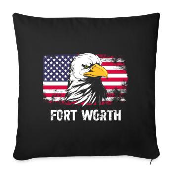 Fort Worth - Sofa pillowcase 17,3'' x 17,3'' (45 x 45 cm) - black - Front
