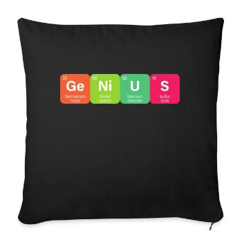 Genius Periodensystem Element - Sofakissenbezug 45 x 45 cm - Schwarz - Vorne