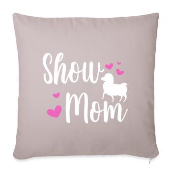 Sheep Show Mom - Sofakissenbezug 45 x 45 cm - helles Taupe - Vorne