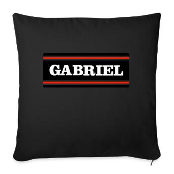GABRIEL - Housse de coussin décorative 45 x 45 cm - noir - Devant