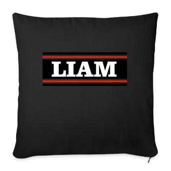 LIAM - Housse de coussin décorative 45 x 45 cm - noir - Devant