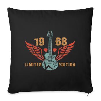 Guitar Guitar Player 1968 Birthday - Sofa pillowcase 17,3'' x 17,3'' (45 x 45 cm) - black - Front