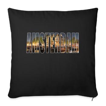 Amsterdam - Sofakissenbezug 45 x 45 cm - Schwarz - Vorne