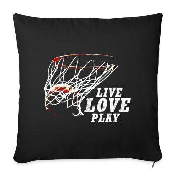 LIVE LOVE PLAY BASKETBALL - Housse de coussin décorative 45 x 45 cm - noir - Devant